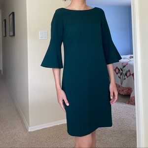 Dark green Vince Camuto 3/4 length sleeve dress.